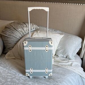 Olliella See Ya Suitcase Steel Blue - Vintage Style rolly suitcase